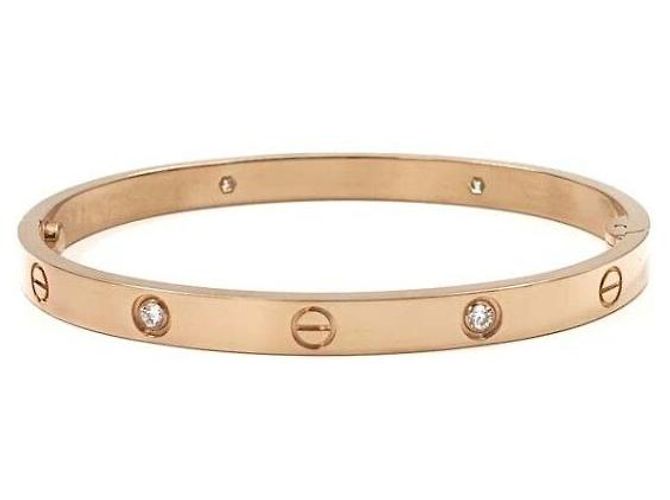 Cartier Bracciale Love Medium Oro Giallo Diamanti - vista 3