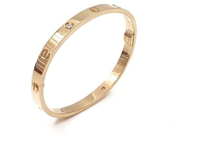 Cartier Bracciale Love Medium Oro Giallo Diamanti - vista 4