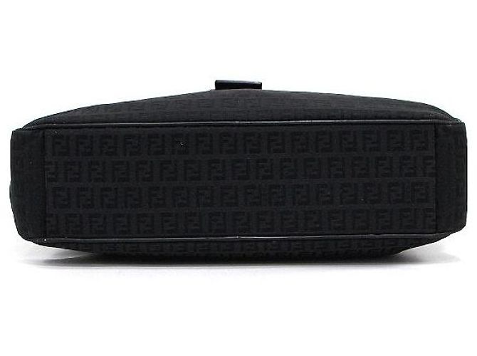 Fendi Bolso Tote Maletín Juka de Lona Negra Negro - vista 7