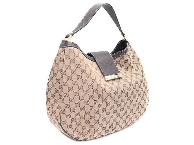 Gucci Borsa a tracolla hobo in jacquard logo GG Marrone - vista 10