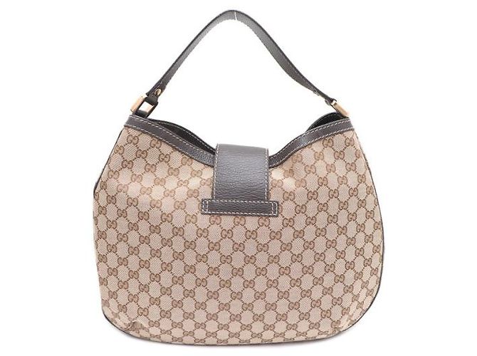 Gucci Borsa a tracolla hobo in jacquard logo GG Marrone - vista 11