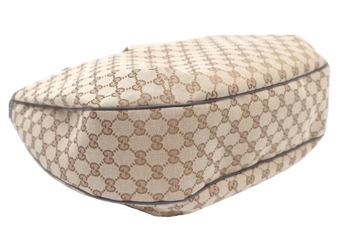 Gucci Borsa a tracolla hobo in jacquard logo GG Marrone - vista 14