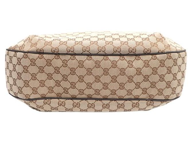 Gucci Borsa a tracolla hobo in jacquard logo GG Marrone - vista 15