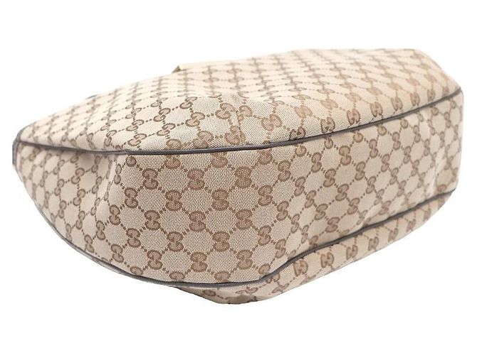 Gucci Borsa a tracolla hobo in jacquard logo GG Marrone - vista 6