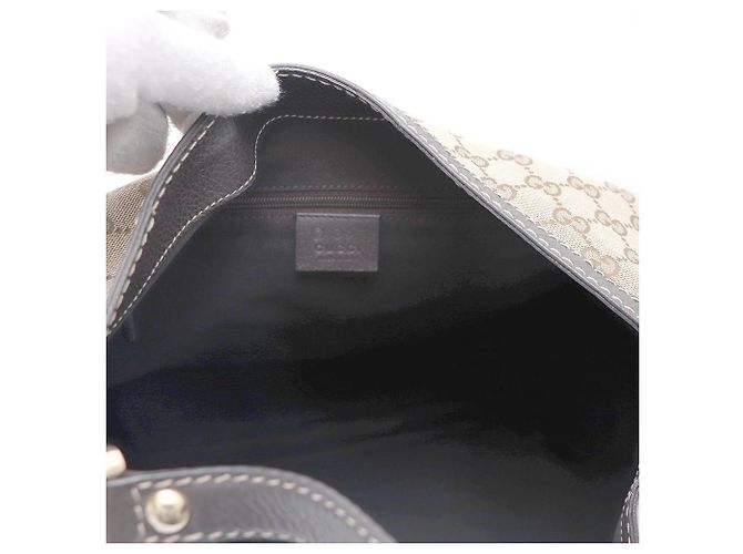 Gucci Borsa a tracolla hobo in jacquard logo GG Marrone - vista 8