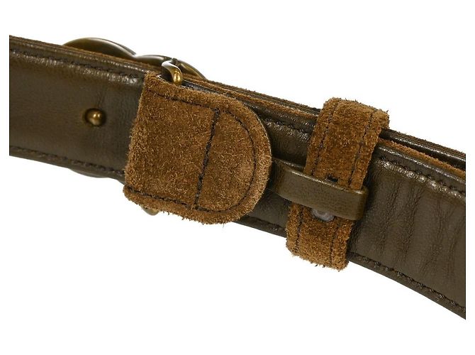 Cintura Chanel CC Turnlock in camoscio Marrone - vista 7