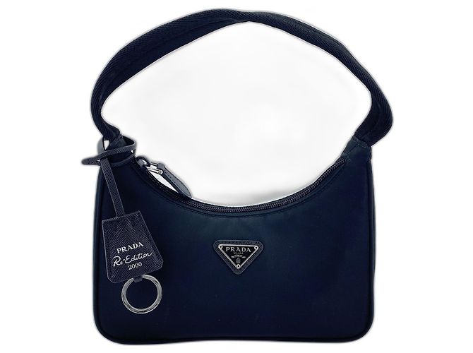 Borsa Prada Re-Edition in Nero - vista 2