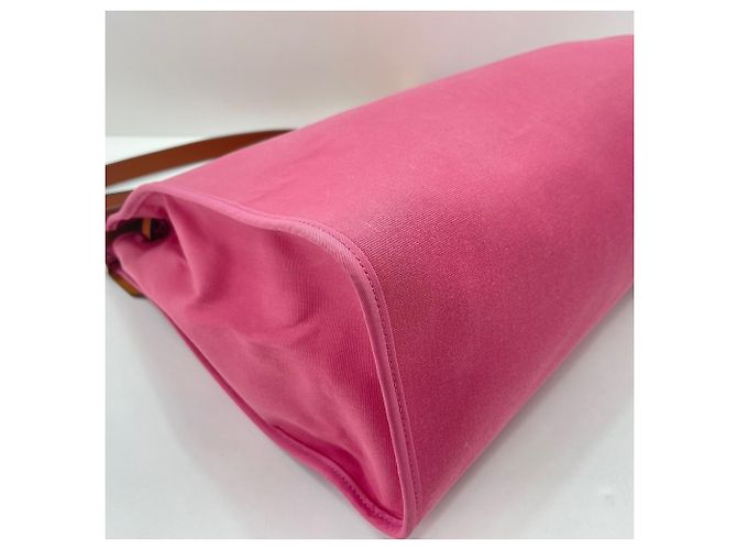 Hermès Borsa Tote Hermes Herbag MM Rosa - vista 6