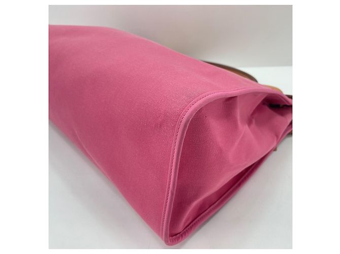Hermès Borsa Tote Hermes Herbag MM Rosa - vista 7