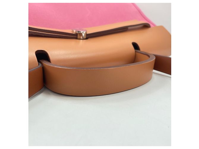 Hermès Borsa Tote Hermes Herbag MM Rosa - vista 9