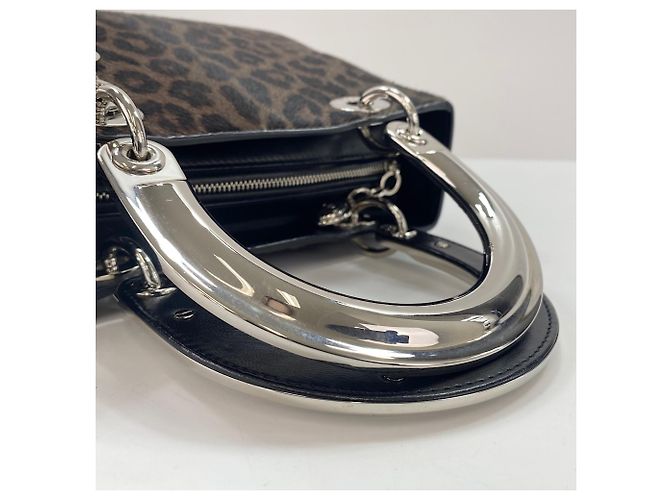 Borsa a tracolla Lady Dior Christian Dior Marrone - vista 10