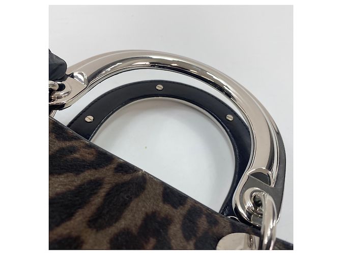 Borsa a tracolla Lady Dior Christian Dior Marrone - vista 11