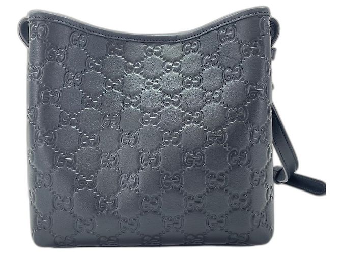 Borsa Secchiello Gucci Nano Logo Embossed Spalla Black Nero - vista 2