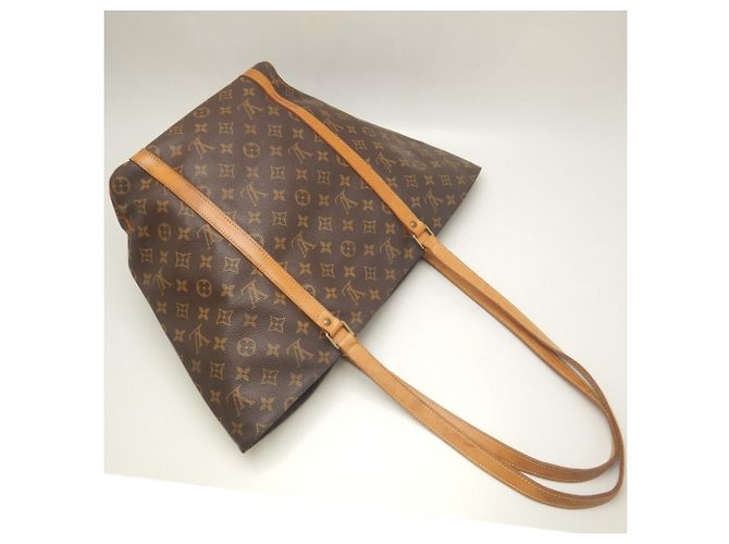 Borsa Shopping Tote Louis Vuitton Monogram Marrone - vista 3