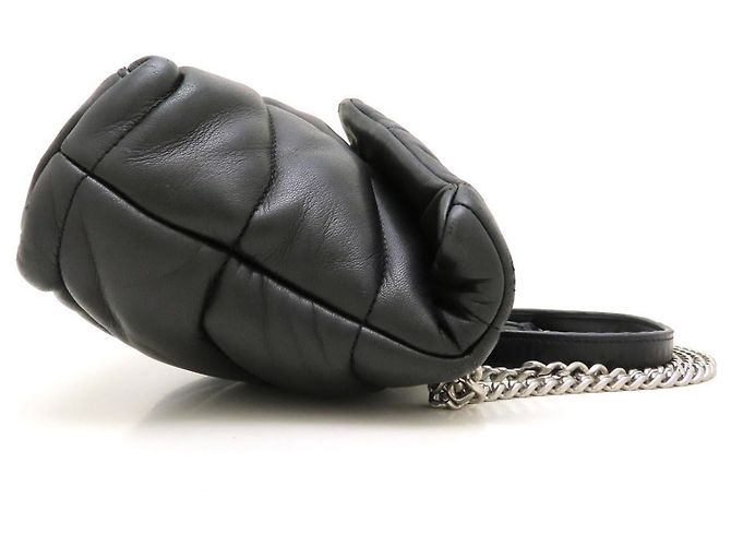 Borsa a tracolla Yves Saint Laurent Lulu Puffer Nero - vista 3