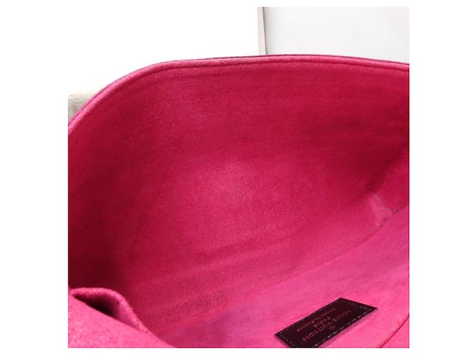 Louis Vuitton Epi Chain Wallet Pochette Felicie Nero Rosa - vista 11