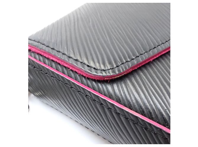 Louis Vuitton Epi Chain Wallet Pochette Felicie Nero Rosa - vista 5