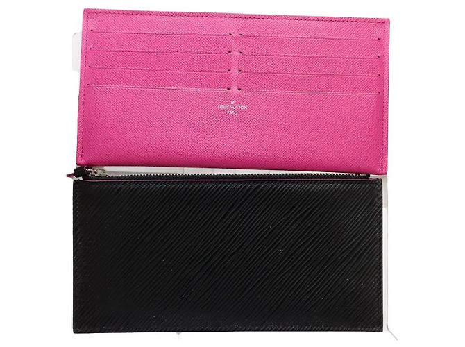 Louis Vuitton Epi Chain Wallet Pochette Felicie Nero Rosa - vista 7