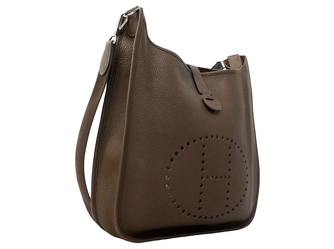Hermès Borsa a tracolla Hermes Evelyne 2GM Marrone - vista 2