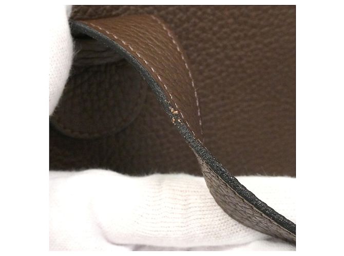Hermès Borsa a tracolla Hermes Evelyne 2GM Marrone - vista 6