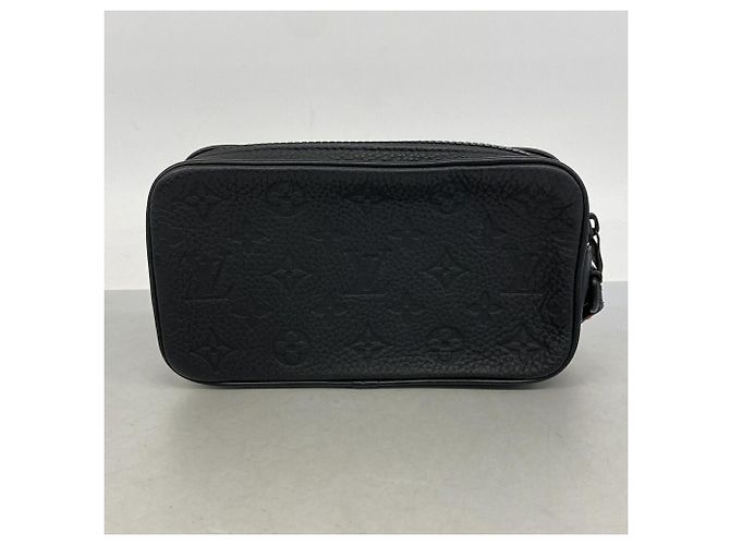 Louis Vuitton Monogram Taurillon Pochette Volga Clutch Bag Nero - vista 8