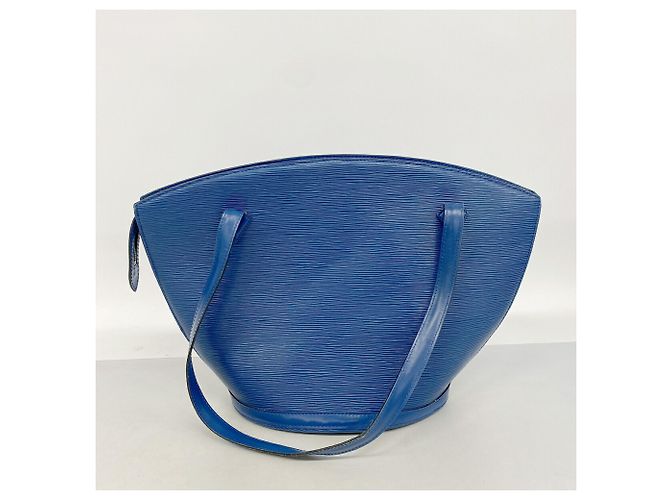 Borsa a tracolla Louis Vuitton Epi Saint Jacques Blu - vista 12