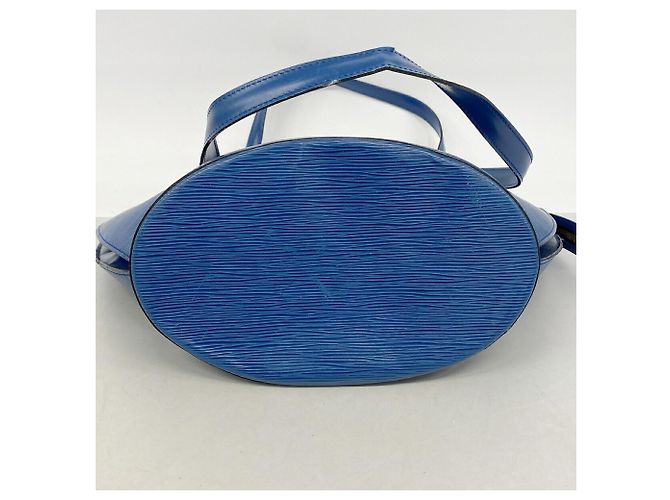 Borsa a tracolla Louis Vuitton Epi Saint Jacques Blu - vista 3