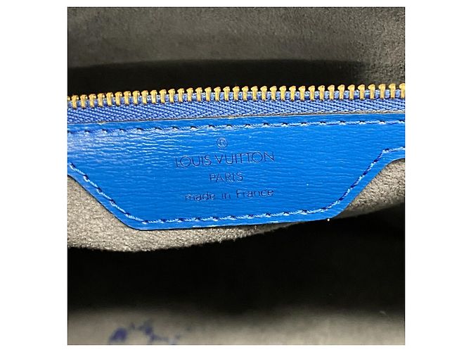 Borsa a tracolla Louis Vuitton Epi Saint Jacques Blu - vista 5
