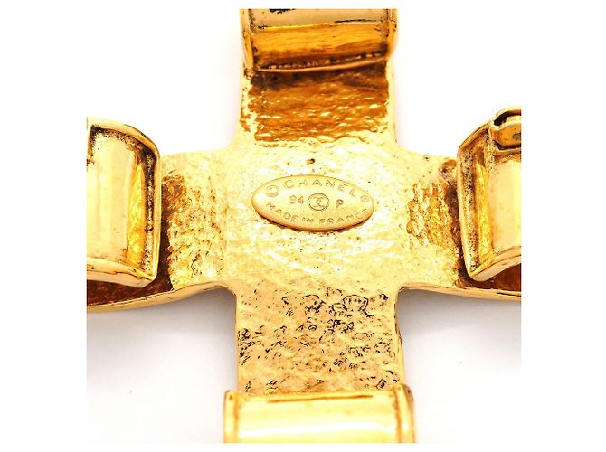 Spilla Chanel placcata oro D'oro - vista 4