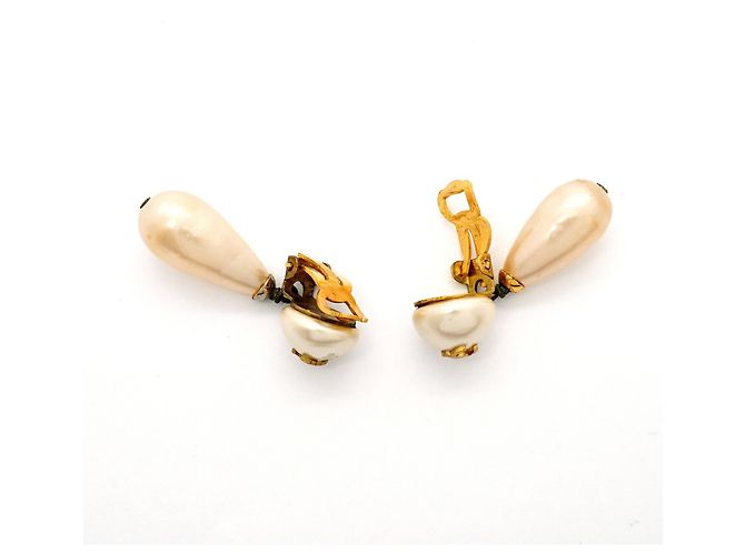 Orecchini a clip Chanel Gold D'oro - vista 3