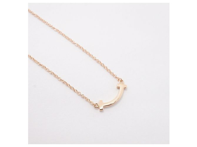 Collana Tiffany & Co. T Smile Mini in oro rosa 18K - vista 2