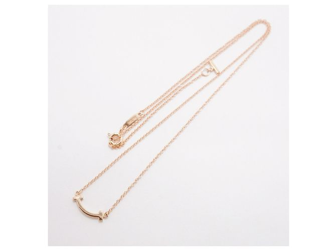 Collana Tiffany & Co. T Smile Mini in oro rosa 18K - vista 3