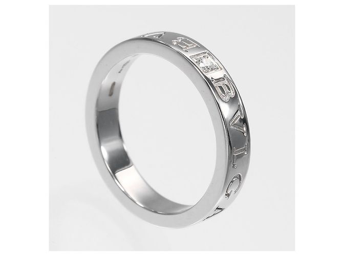 Bulgari Bvlgari B.Zero1 Essential Logo Band 18K White Gold and Diamond Argenté - vue 2