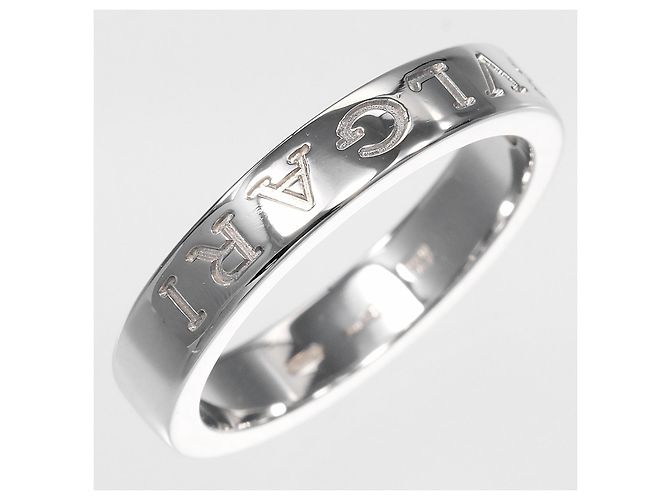 Bulgari Bvlgari B.Zero1 Essential Logo Band 18K White Gold and Diamond Argenté - vue 5