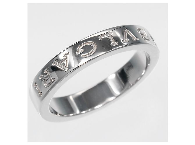 Bulgari Bvlgari B.Zero1 Essential Logo Band 18K White Gold and Diamond Argenté - vue 7