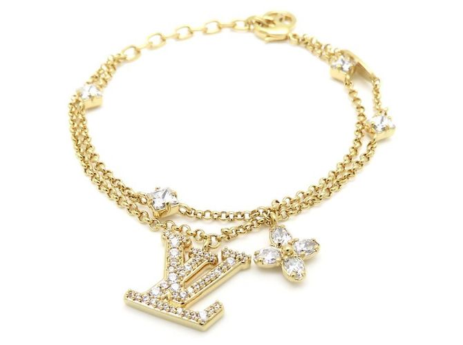 Bracciale con ciondoli placcati oro Louis Vuitton D'oro - vista 2