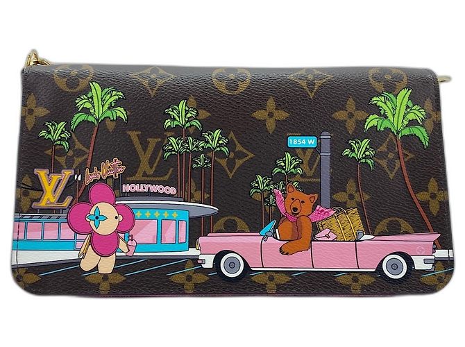 Borsa a tracolla Louis Vuitton Pochette Felicie Marrone - vista 2