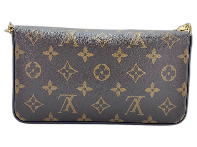 Borsa a tracolla Louis Vuitton Pochette Felicie Marrone - vista 3