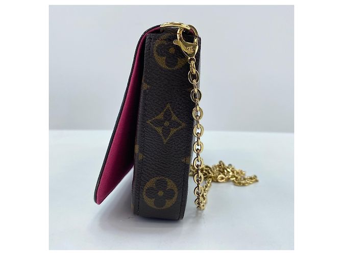 Borsa a tracolla Louis Vuitton Pochette Felicie Marrone - vista 5