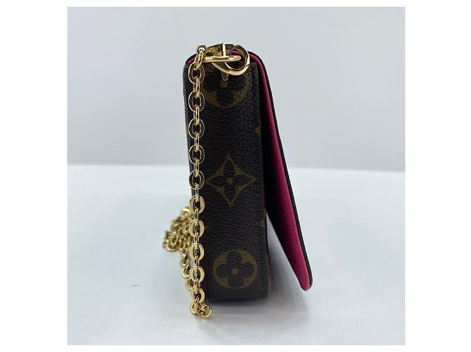 Borsa a tracolla Louis Vuitton Pochette Felicie Marrone - vista 6