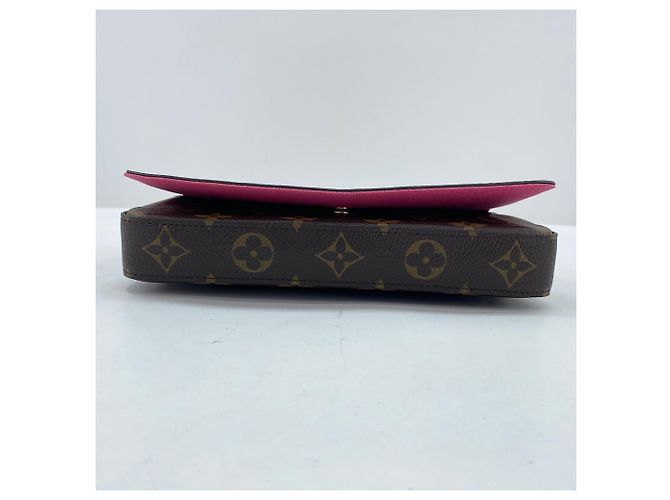 Borsa a tracolla Louis Vuitton Pochette Felicie Marrone - vista 7