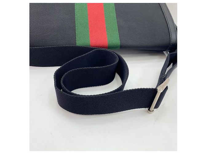 Borsa a tracolla Gucci Web Techno, Black Nero - vista 10