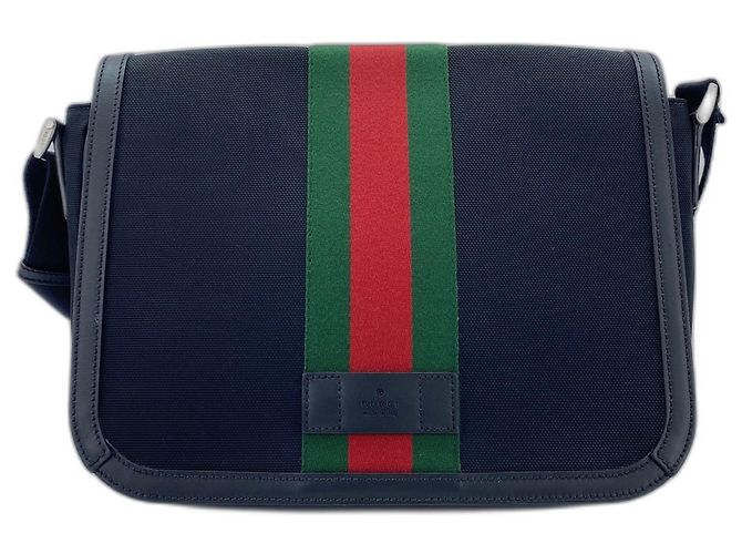 Borsa a tracolla Gucci Web Techno, Black Nero - vista 2