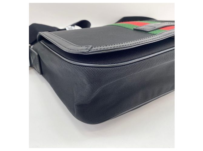 Borsa a tracolla Gucci Web Techno, Black Nero - vista 8