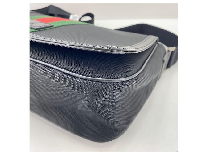 Borsa a tracolla Gucci Web Techno, Black Nero - vista 9