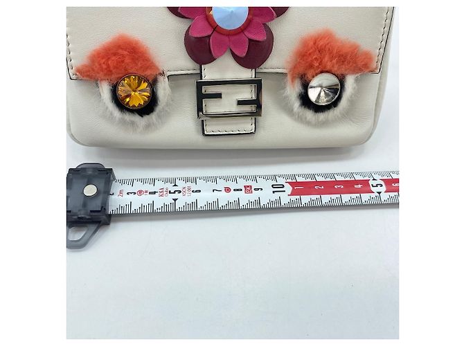 Borsa a spalla Micro Bucket Fendi Bianco - vista 4