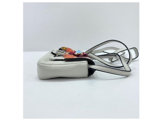 Borsa a spalla Micro Bucket Fendi Bianco - vista 5