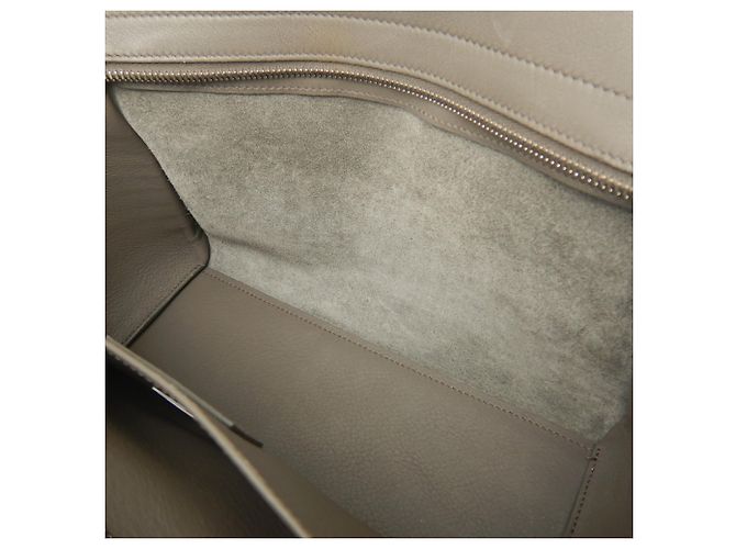 Borsa YVES SAINT LAURENT Downtown Cabas in pelle goffrata Marrone Giallo - vista 24