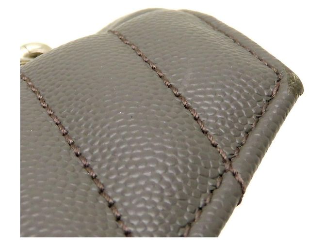 Borsa a tracolla in pelle grigia Yves Saint Laurent Marrone - vista 13