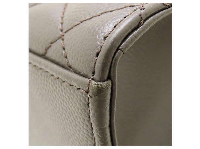 Borsa a tracolla in pelle grigia Yves Saint Laurent Marrone - vista 17